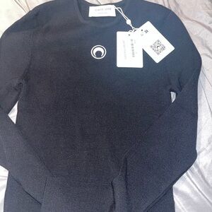 Marine Serre Black Crewneck Sweater